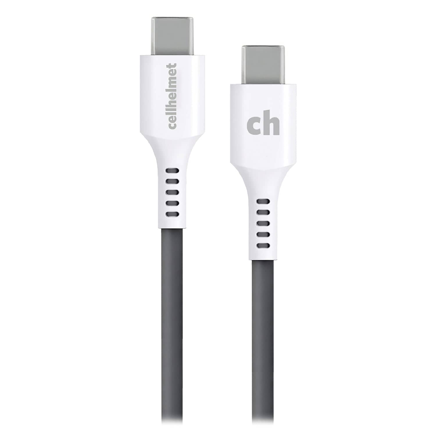 Cellhelmet USB-C to USB-C 6-Ft. Charge and Sync Round Cable, for Smartphones and Tablets, 6 Ft.