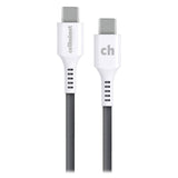 Cellhelmet USB-C to USB-C 6-Ft. Charge and Sync Round Cable, for Smartphones and Tablets, 6 Ft.