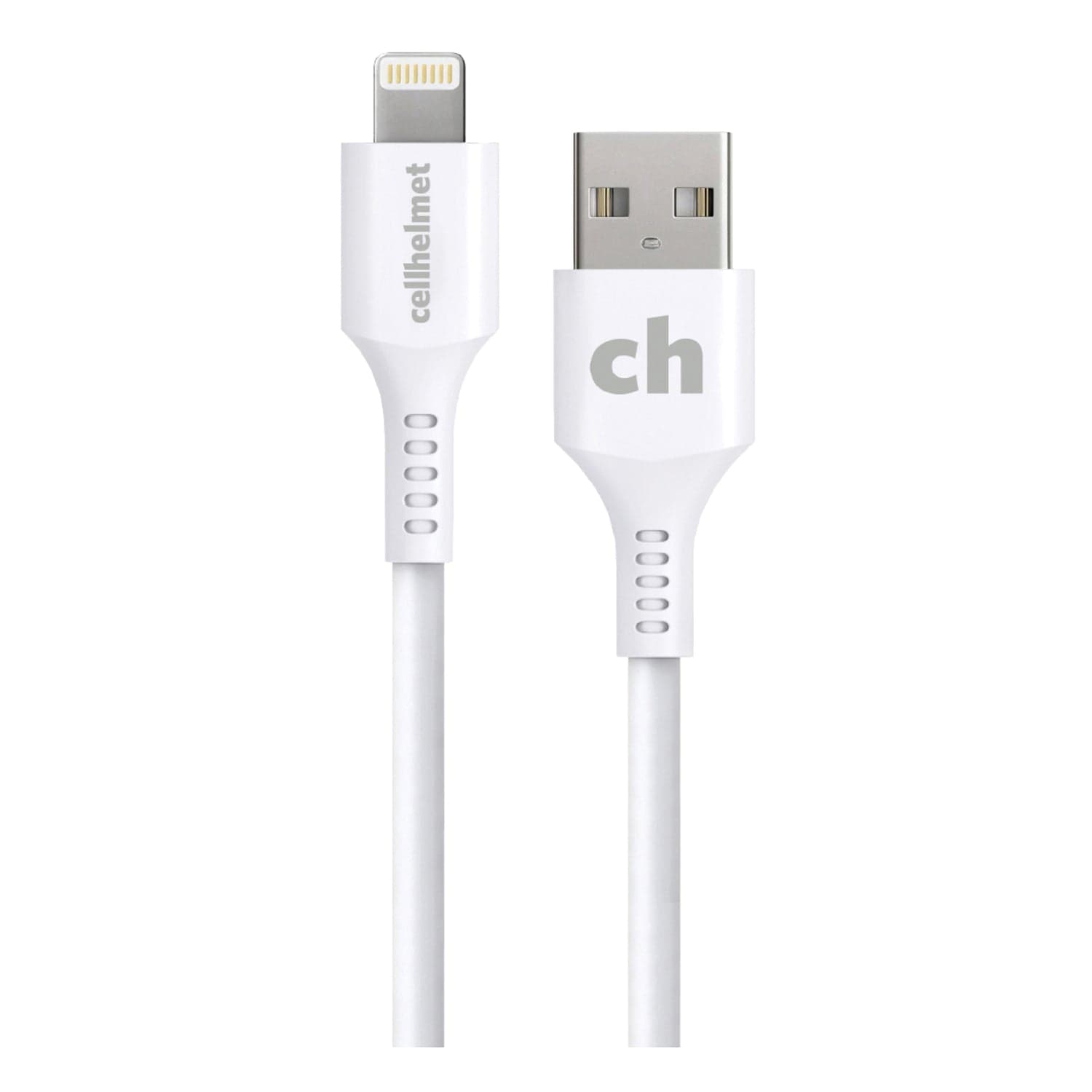 Cellhelmet Charge and Sync USB-A to Lightning Round Cable, 3 Ft.