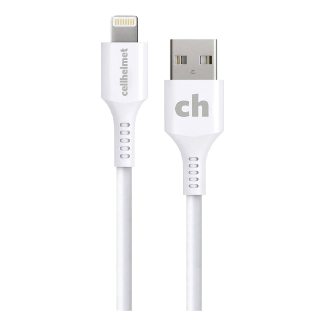 Cellhelmet Charge and Sync USB-A to Lightning Round Cable, 3 Ft.