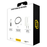 Cellhelmet 3-in-1 Essentials Bundle with 30-Watt PD Wall Charger Block, Liquid Glass with $100 Protection, and 6-Ft. Braided USB-C to USB-C Cable