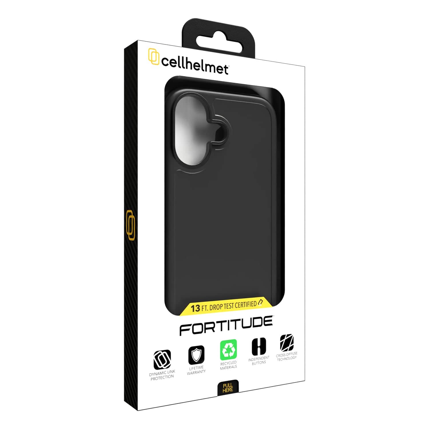 Cellhelmet Fortitude Series MagSafe-Compatible Case, iPhone 17, Black