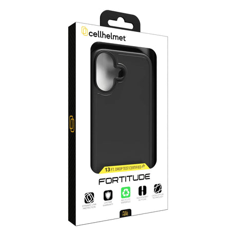 Cellhelmet Fortitude Series MagSafe-Compatible Case, iPhone 17, Black