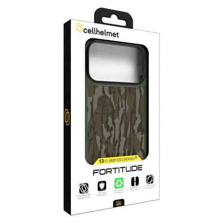 Cellhelmet Fortitude Series MagSafe-Compatible Case, iPhone 17 Pro Max, Mossy Oak Bottomland