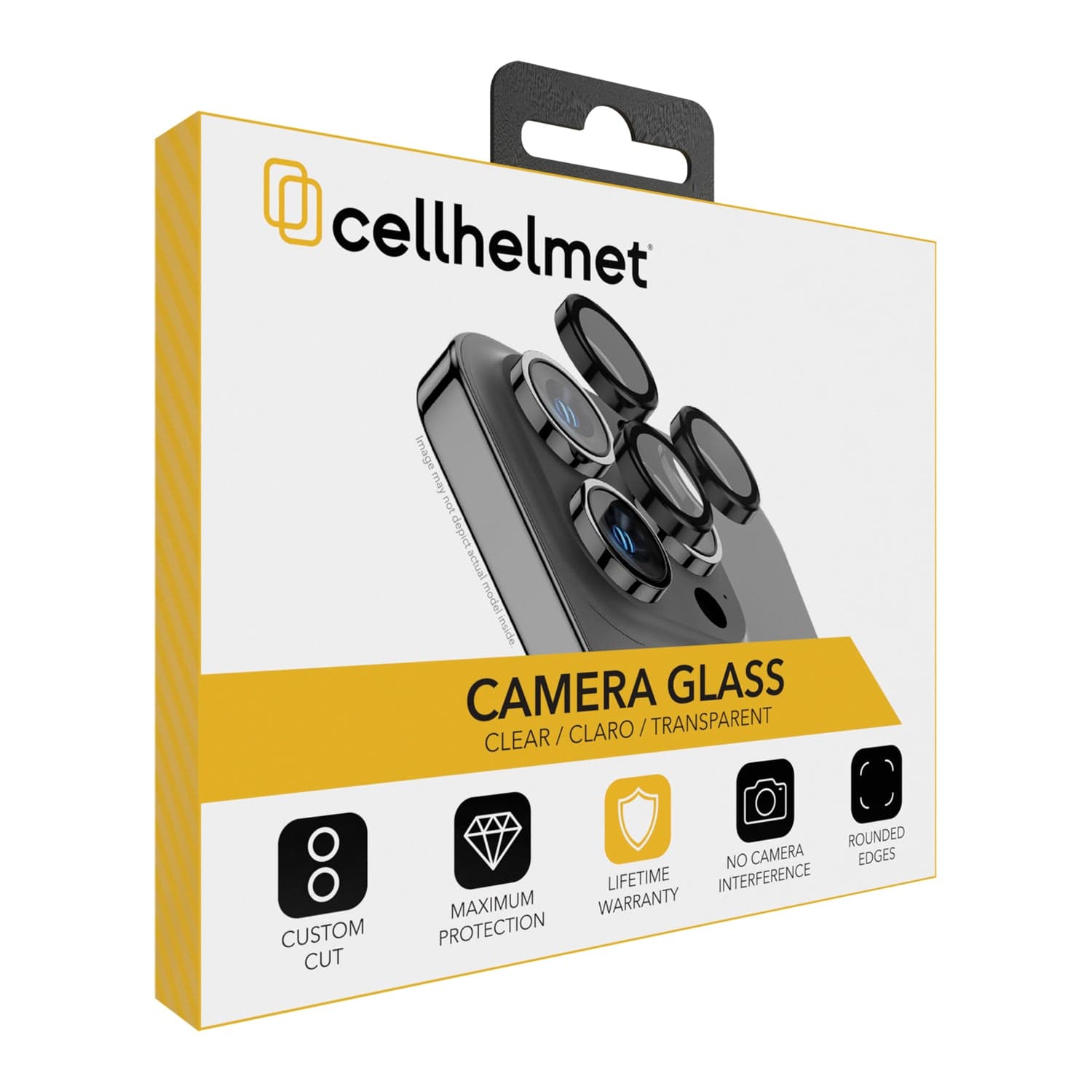 Cellhelmet Tempered Camera Glass, Individual Pieces, iPhone 15 Pro/Pro Max