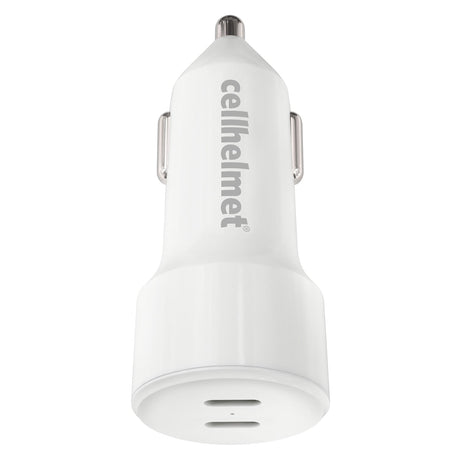 Cellhelmet 20-Watt Dual-Port USB-C Power Delivery Car Charger, for Smartphones and Tablets