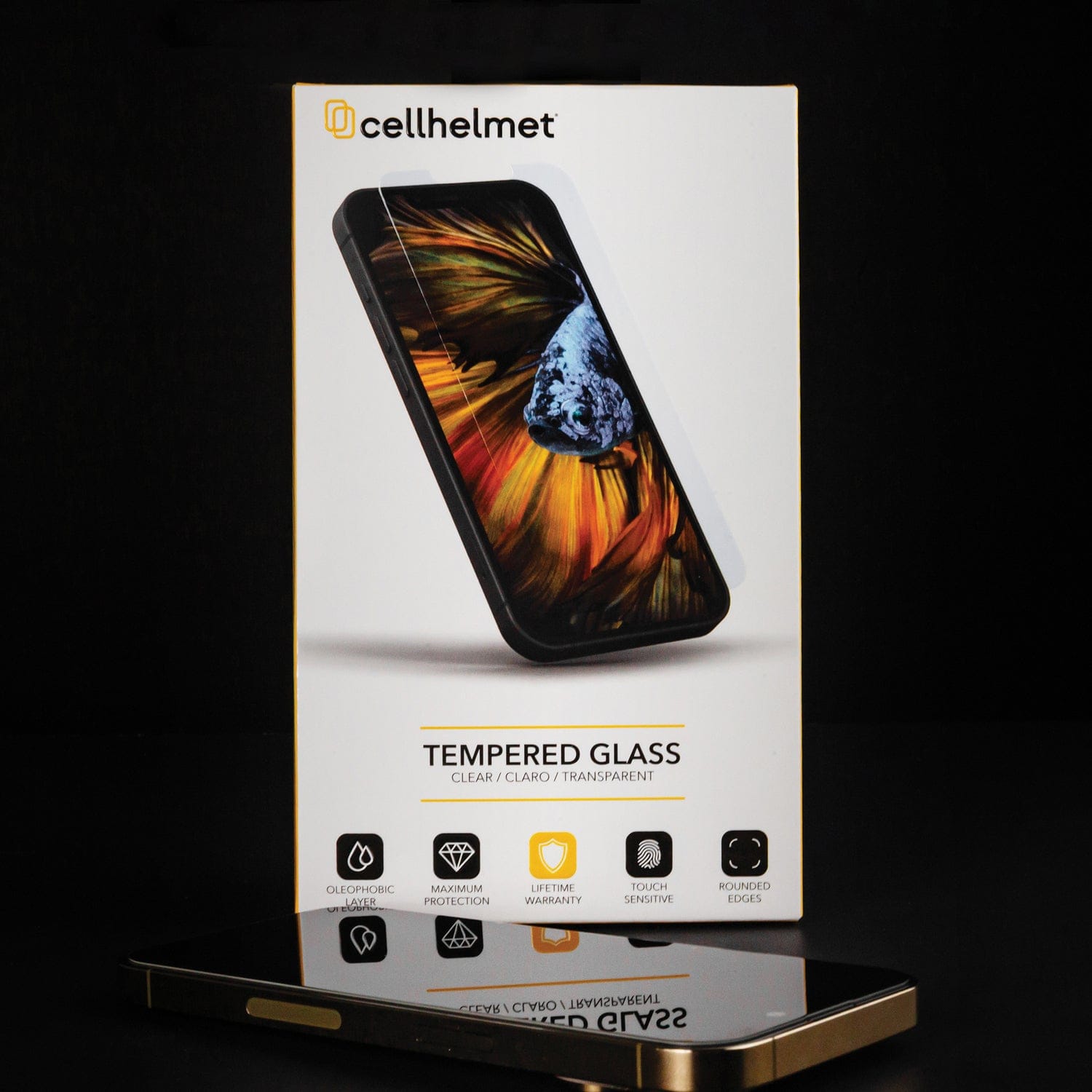 Cellhelmet Tempered Glass Screen Protector for iPhone, iPhone 15 Plus