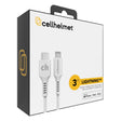 Cellhelmet Charge and Sync USB-C to Lightning Round Cable, 3 Ft.