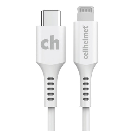 Cellhelmet Charge and Sync USB-C to Lightning Round Cable, 3 Ft.