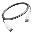 Cellhelmet Braided USB-C to USB-C Charge and Sync Round Cable, Gray, 3 Ft.
