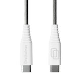 Cellhelmet Braided USB-C to USB-C Charge and Sync Round Cable, Gray, 3 Ft.