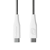 Cellhelmet Braided USB-C to USB-C Charge and Sync Round Cable, Gray, 6 Ft.