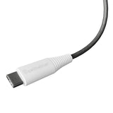 Cellhelmet Braided USB-C to USB-C Charge and Sync Round Cable, Gray, 6 Ft.