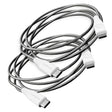 Cellhelmet Braided USB-C to USB-C Charge and Sync Round Cable, Gray, 6 Ft.; 2 Pack