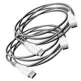 Cellhelmet Braided USB-C to USB-C Charge and Sync Round Cable, Gray, 6 Ft.; 2 Pack