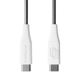 Cellhelmet Braided USB-C to USB-C Charge and Sync Round Cable, Gray, 6 Ft.; 2 Pack