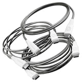 Cellhelmet Braided USB-C to USB-C Charge and Sync Round Cable, Gray, 3/6/10 Ft.