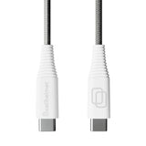 Cellhelmet Braided USB-C to USB-C Charge and Sync Round Cable, Gray, 3/6/10 Ft.