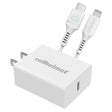 Cellhelmet 20-Watt Single-USB Power Delivery Wall Charger with USB-C to Lightning Round Cable, 3 Feet