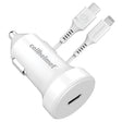 Cellhelmet 20-Watt Single-USB Power Delivery Car Charger with USB-C to Lightning Round Cable, 3 Feet