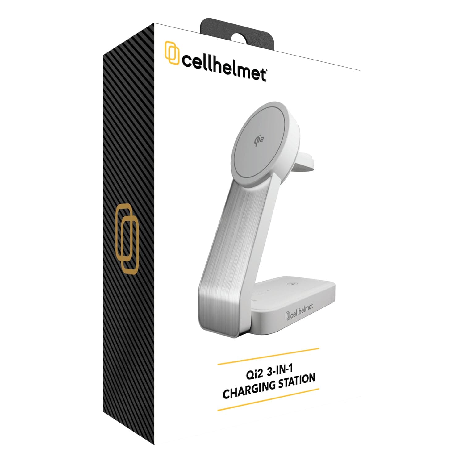 Cellhelmet 15-Watt 3-in-1 Qi Charging Stand with 3-Ft. Charging Cable