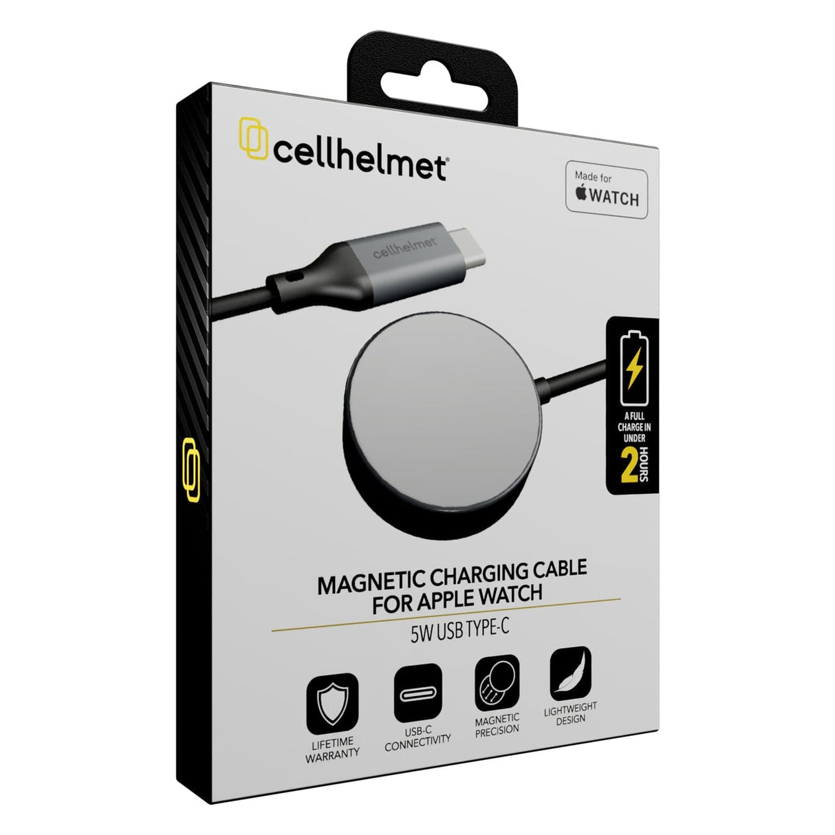 Cellhelmet Wireless Charger for Apple Watch, USB-C MFi Certified