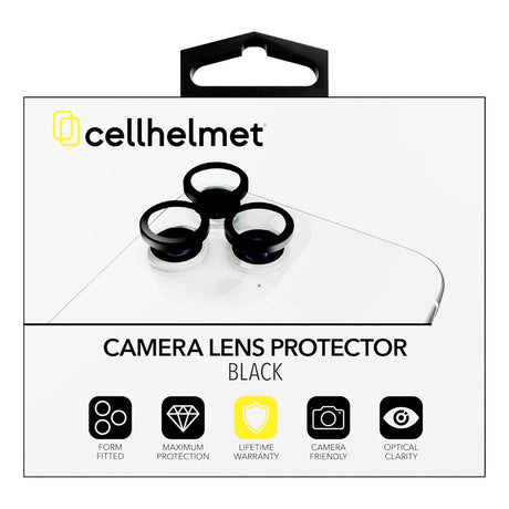 Cellhelmet Tempered Camera Glass, Individual Pieces, iPhone 16 / iPhone 16 Plus
