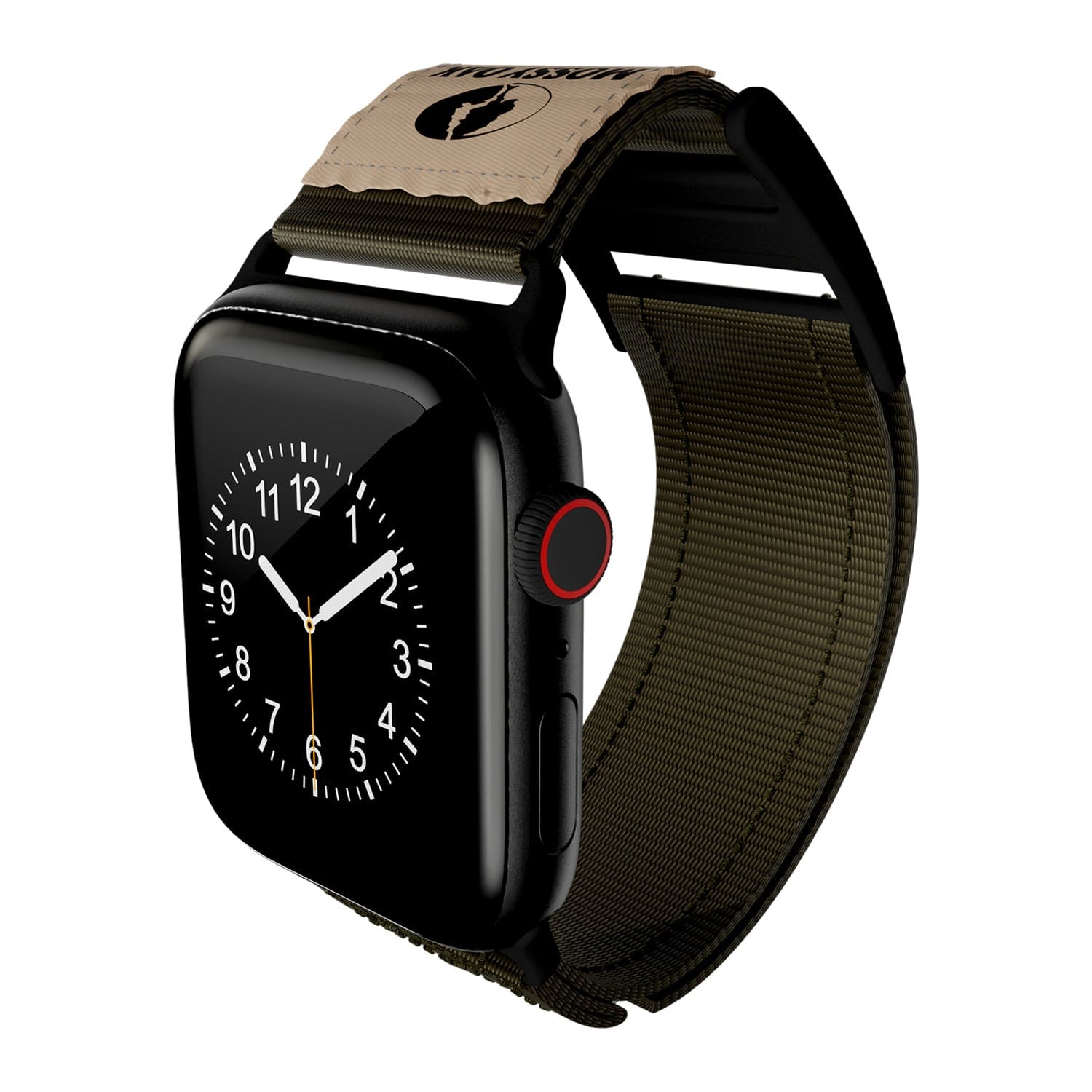 Mossy Oak by cellhelmet Premium Nylon Band for Apple Watch 44/45/46/49 mm, Regular, Olive Drab Green
