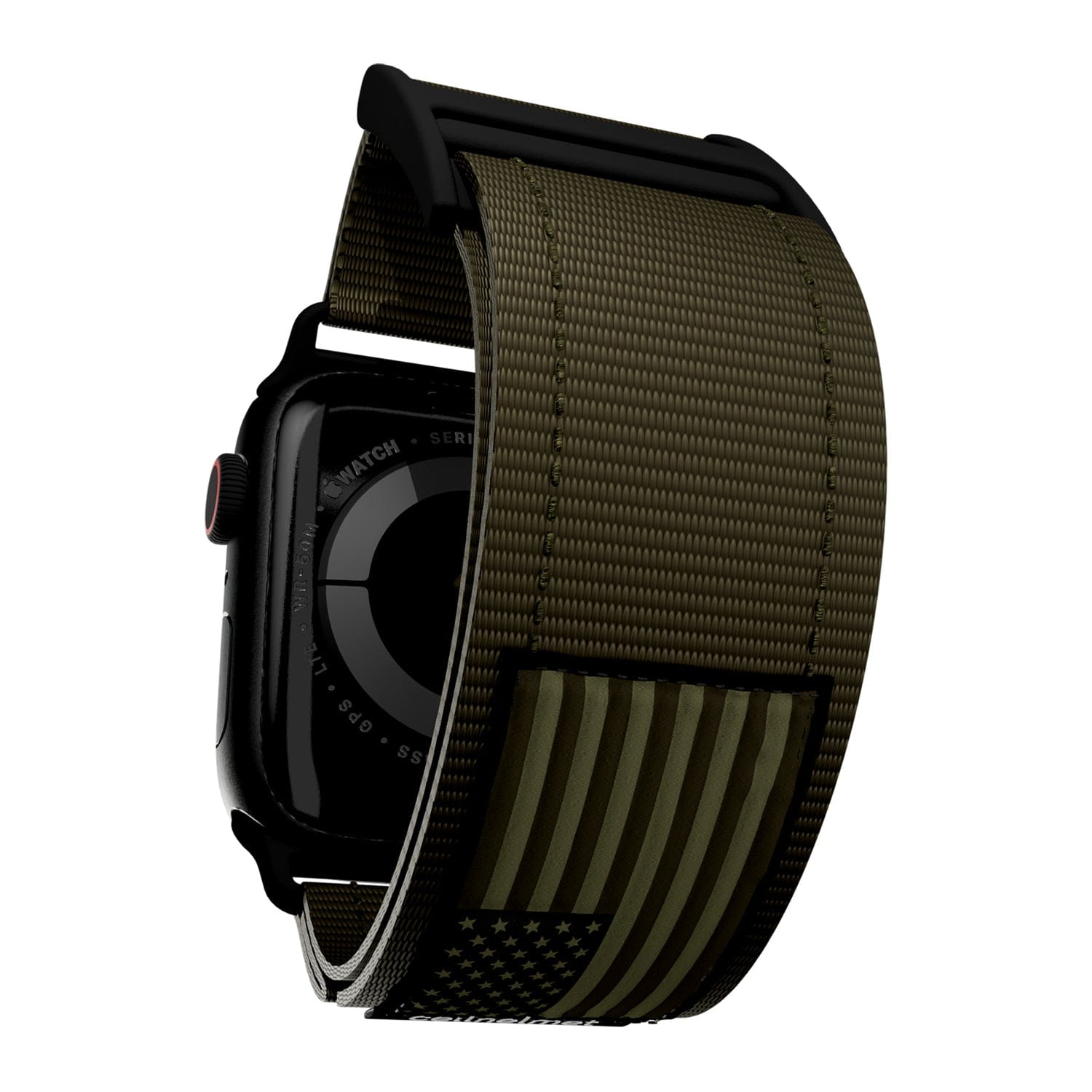 Mossy Oak by cellhelmet Premium Nylon Band for Apple Watch 44/45/46/49 mm, Regular, Olive Drab Green