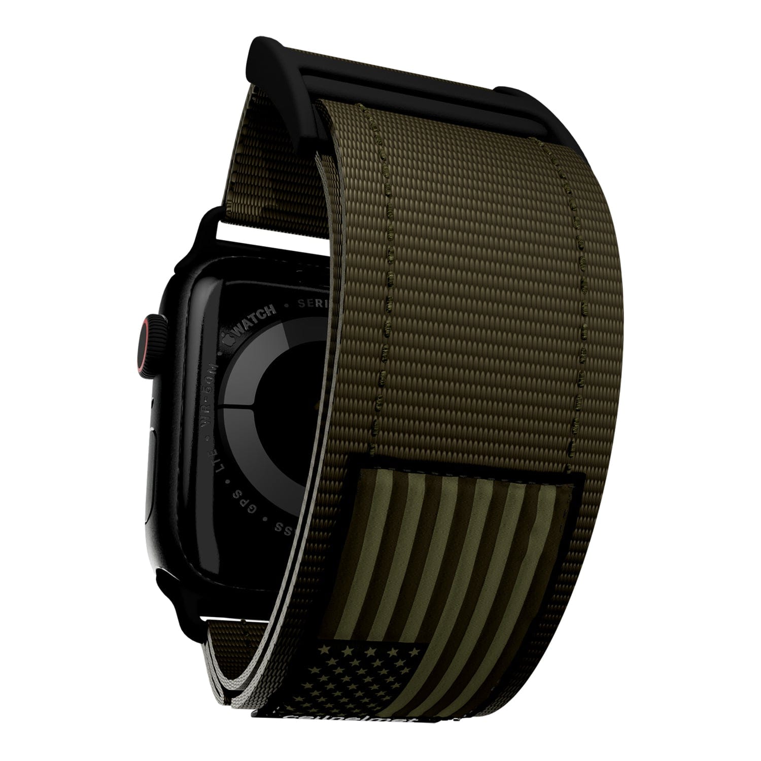 Mossy Oak by cellhelmet Premium Nylon Band for Apple Watch 44/45/46/49 mm, Large, Olive Drab Green