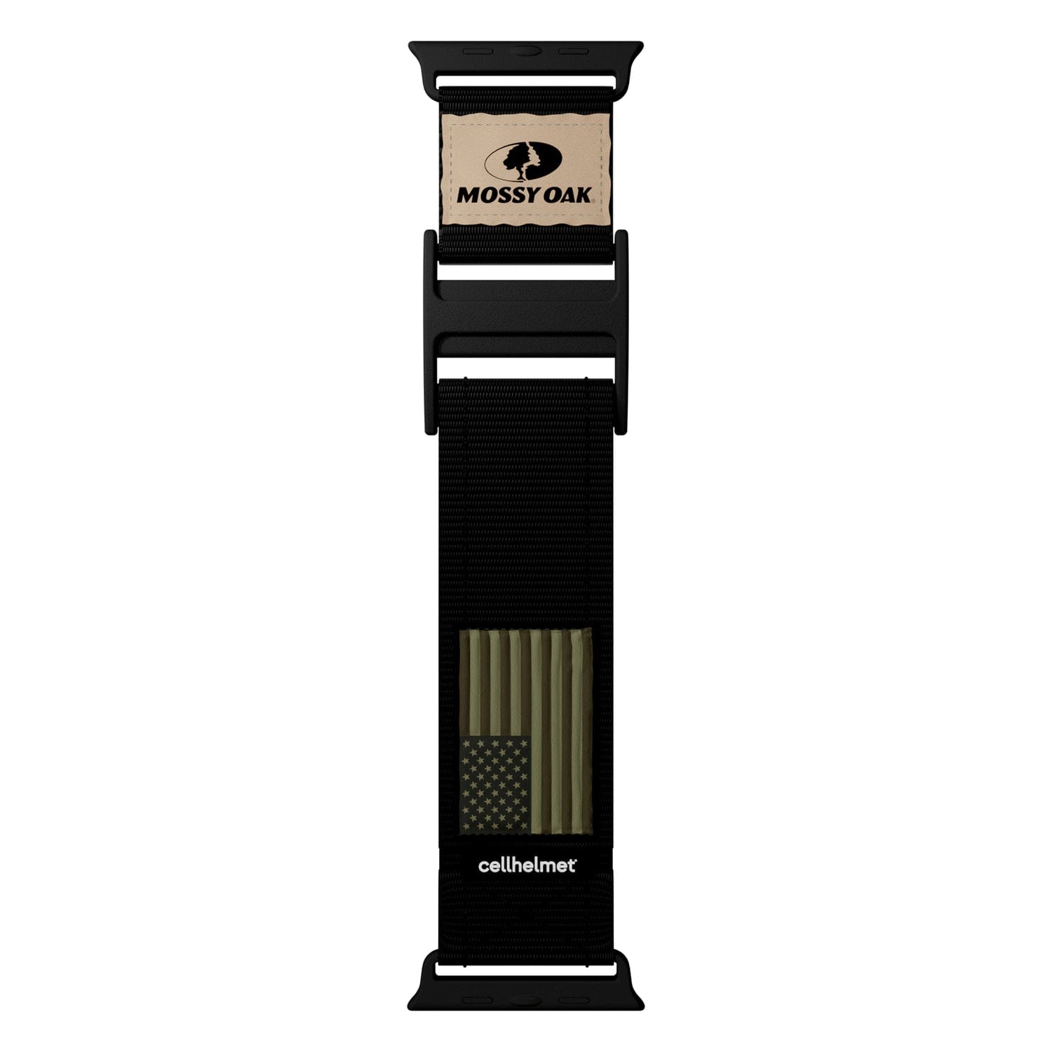 Mossy Oak by cellhelmet Premium Nylon Band for Apple Watch 38/40/41/42 mm, Black