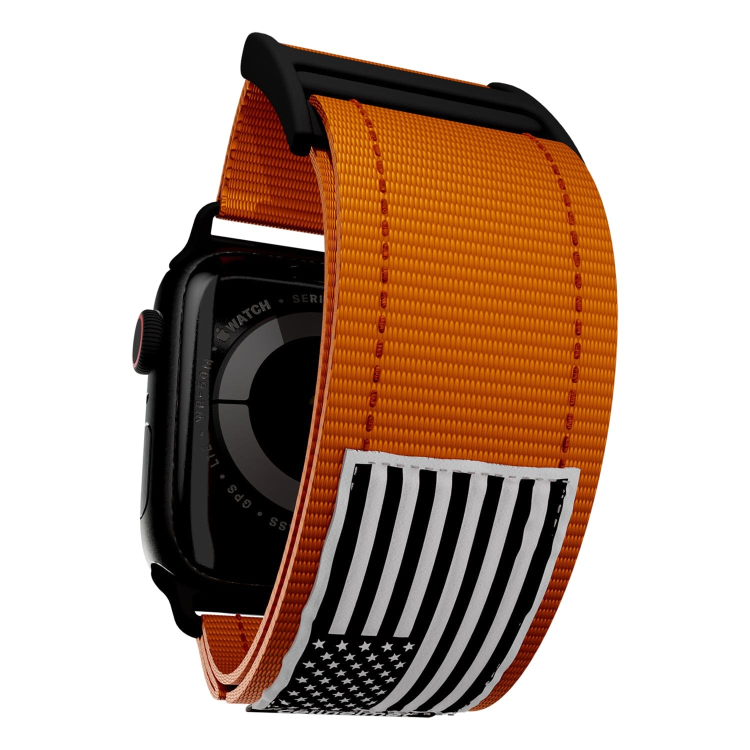 Mossy Oak by cellhelmet Premium Nylon Band for Apple Watch 44/45/46/49 mm, Regular, Orange