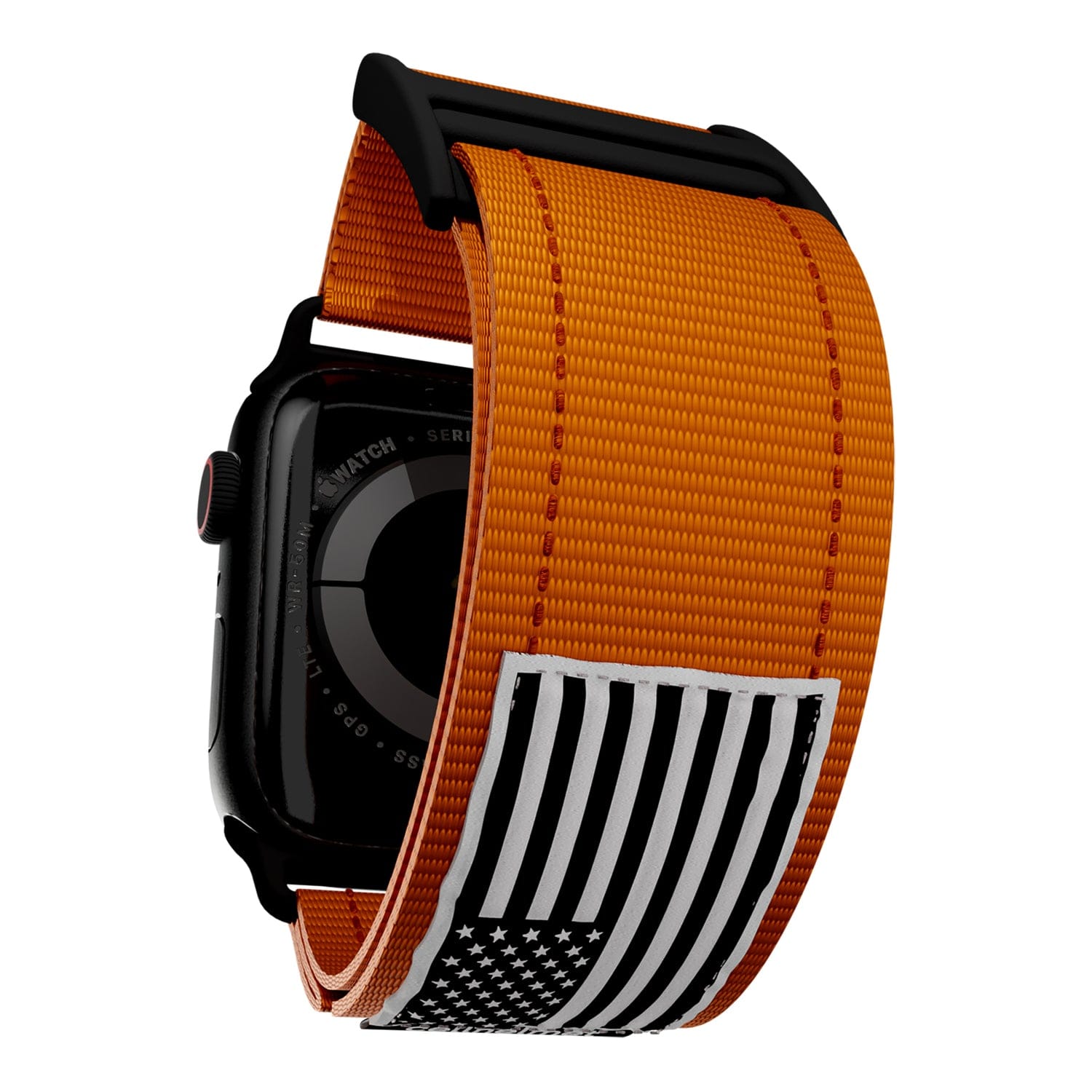 Mossy Oak by cellhelmet Premium Nylon Band for Apple Watch 44/45/46/49 mm, Large, Orange