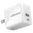 Cellhelmet 20-Watt Dual-Port USB-C and USB Wall Charger, for Smartphones and Tablets