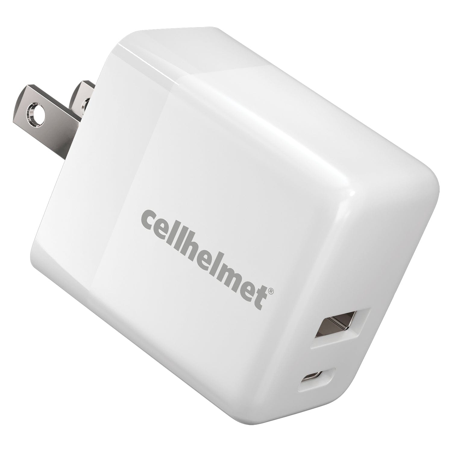 Cellhelmet 20-Watt Dual-Port USB-C and USB Wall Charger, for Smartphones and Tablets