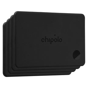 Chipolo CARD Rechargeable Tracking Device, Charcoal, 4 Pack