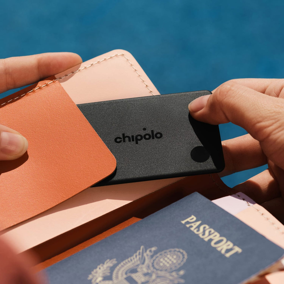 Chipolo CARD Rechargeable Tracking Device, Charcoal, 4 Pack