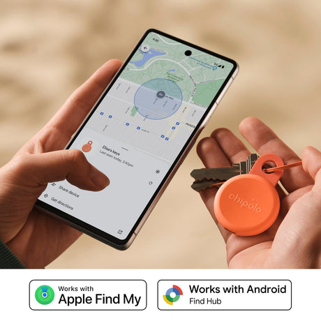 Chipolo LOOP Rechargeable Device Tracking Tag, 1 Pack, Coral