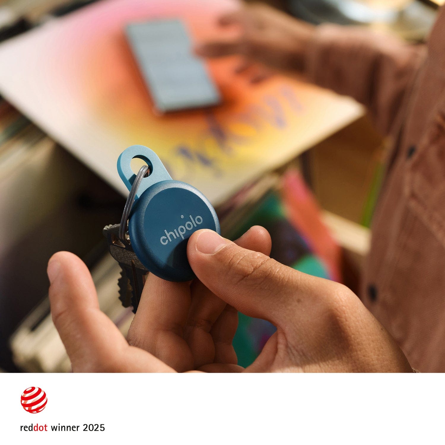 Chipolo LOOP Rechargeable Device Tracking Tag, 1 Pack, Navy