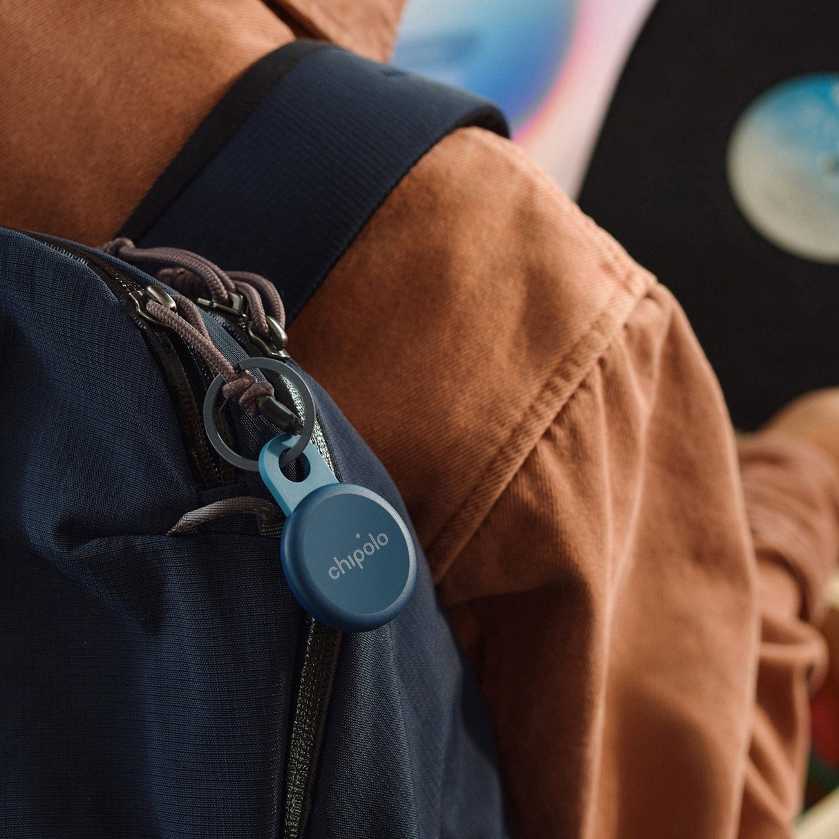 Chipolo LOOP Rechargeable Device Tracking Tag, 1 Pack, Navy