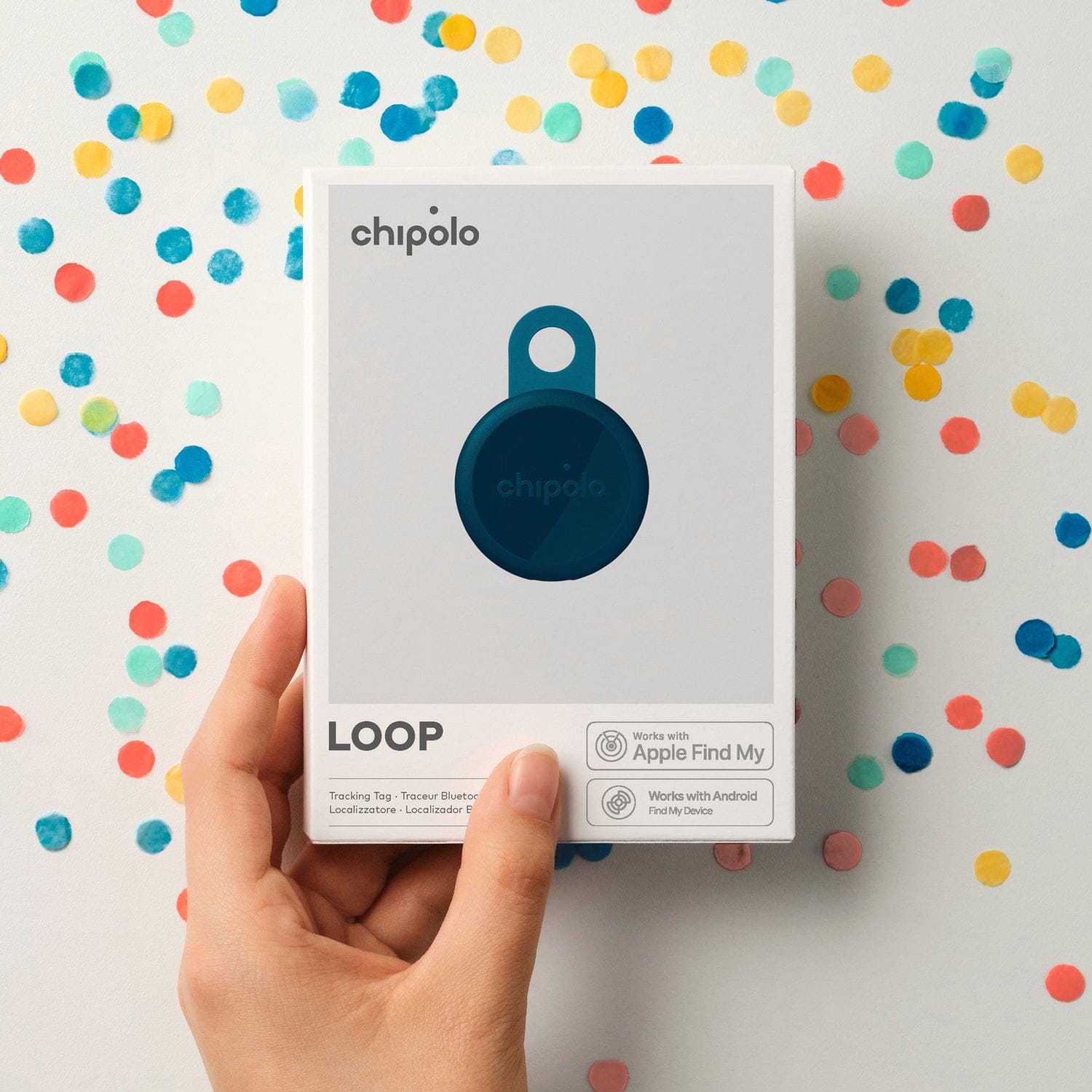 Chipolo LOOP Rechargeable Device Tracking Tag, 1 Pack, Navy