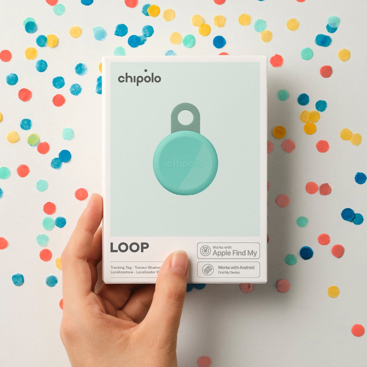 Chipolo LOOP Rechargeable Device Tracking Tag, 1 Pack, Mint