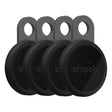 Chipolo LOOP Rechargeable Device Tracking Tag, 4 Pack, Charcoal
