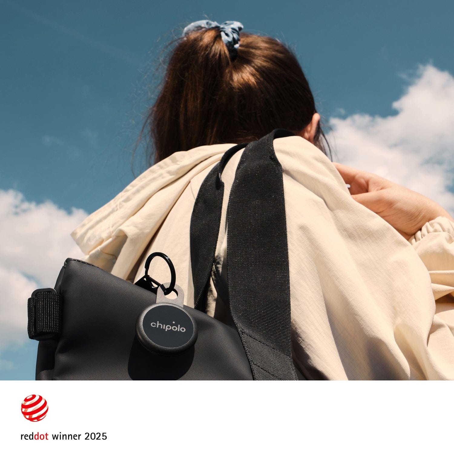 Chipolo LOOP Rechargeable Device Tracking Tag, 4 Pack, Charcoal