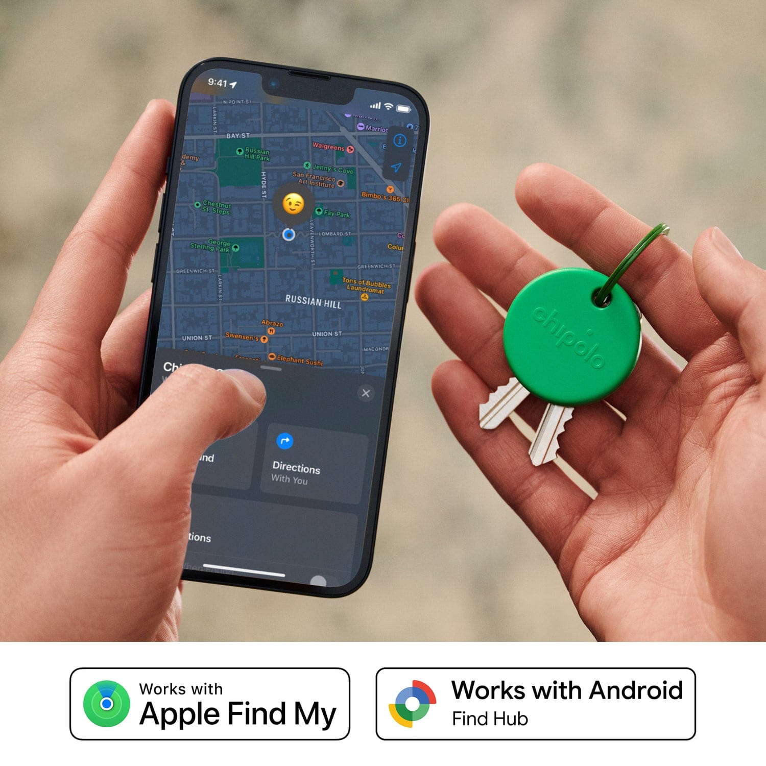 Chipolo POP Device Tracking Tag, 1 Pack, Green