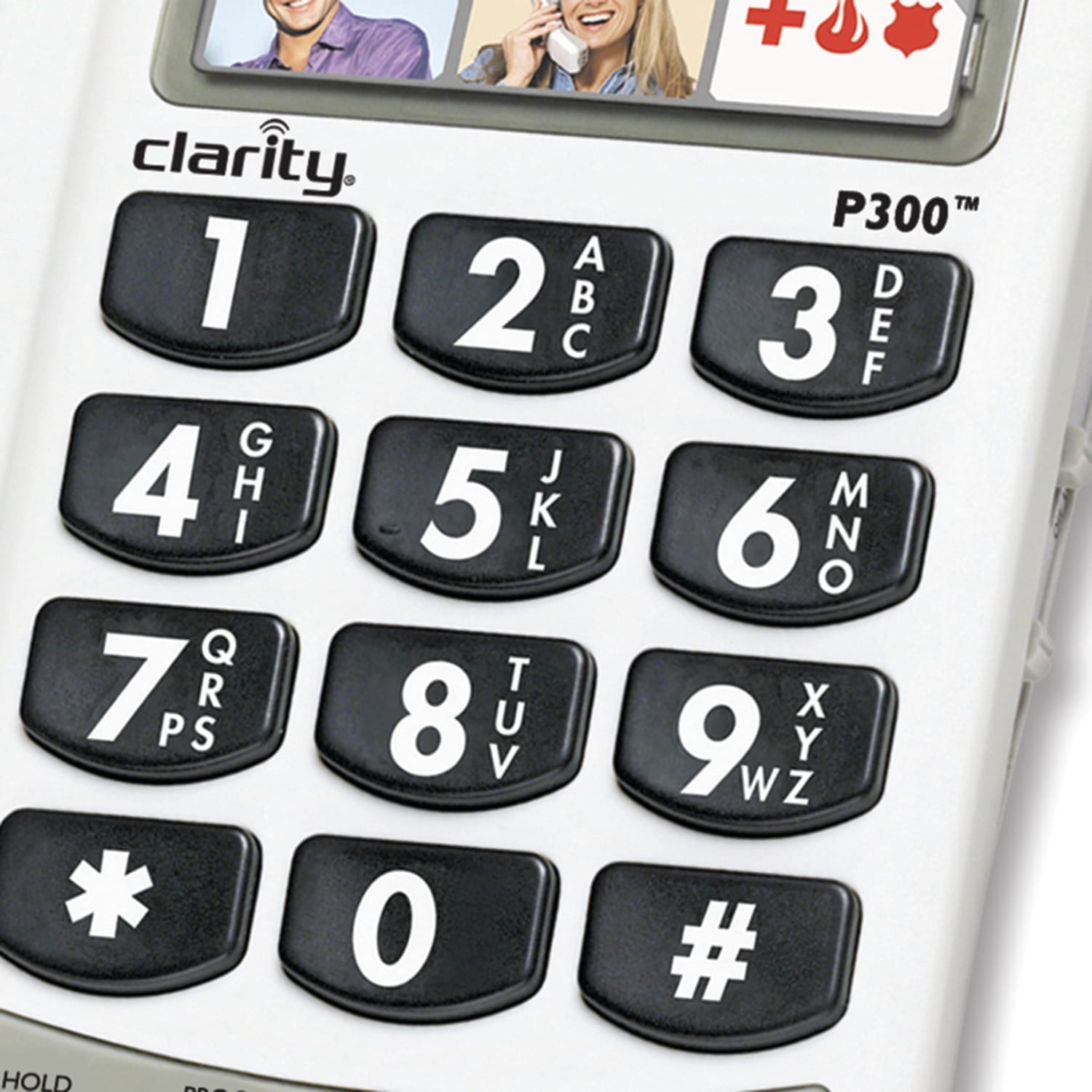 Clarity P300 Amplified Corded Photo Phone, White