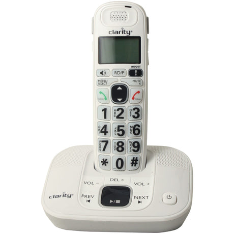 Clarity 1-Cordless Handset DECT 6.0 30-dB Amplified/Expandable Phone System for Landlines, Answering System, Big Buttons, and Backlit Display