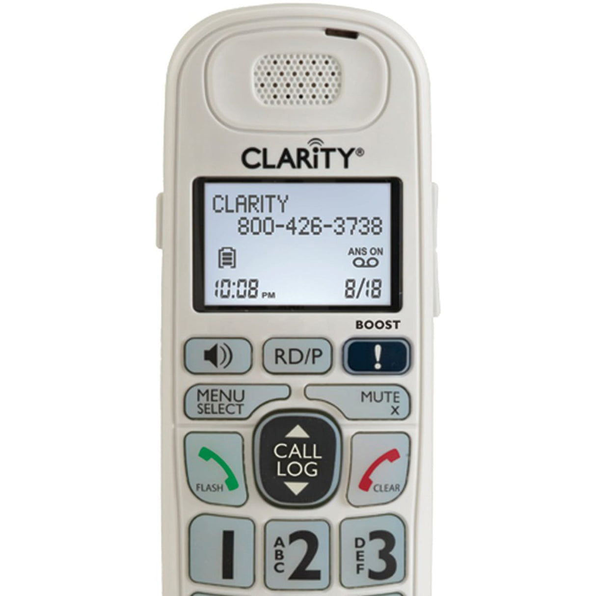 Clarity 1-Cordless Handset DECT 6.0 40-dB Amplified/Expandable Phone System for Landlines, Answering System, Big Buttons, and Backlit Display