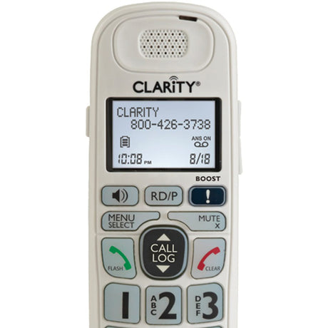 Clarity 1-Cordless Handset DECT 6.0 40-dB Amplified/Expandable Phone System for Landlines, Answering System, Big Buttons, and Backlit Display