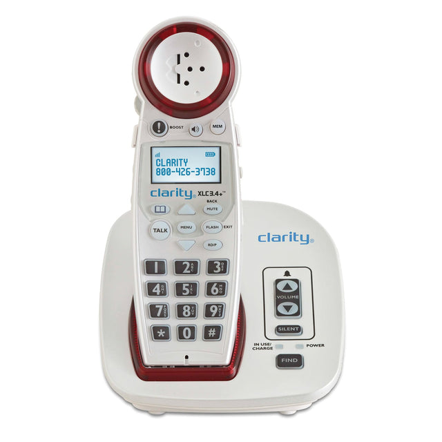 Clarity 1-Cordless Handset DECT 6.0 50-dB Amplified/Expandable Phone System for Landline, Big Buttons, Talking Caller ID/Dial Pad, and Loud Ringer